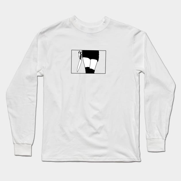 woman with a knife Long Sleeve T-Shirt by Antho